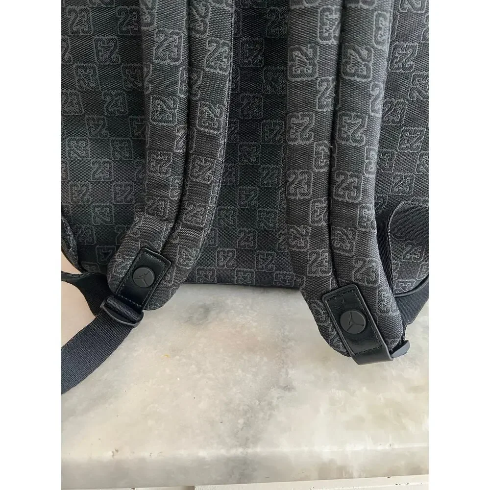 Jordan Air Monogram Backpack 20L Black Gray School Bookbag New With Tags